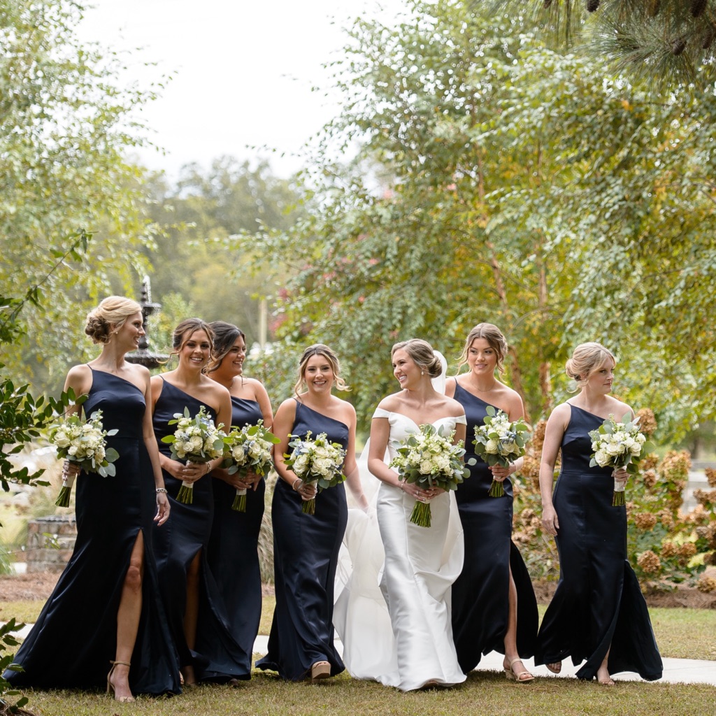 Navy Blue Amsale Formal Dress
